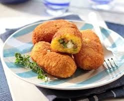 Rice, Mushroom And Cheese Croquettes