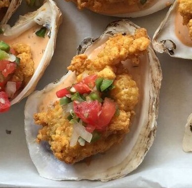 Chicken Fried Oyster Tacos