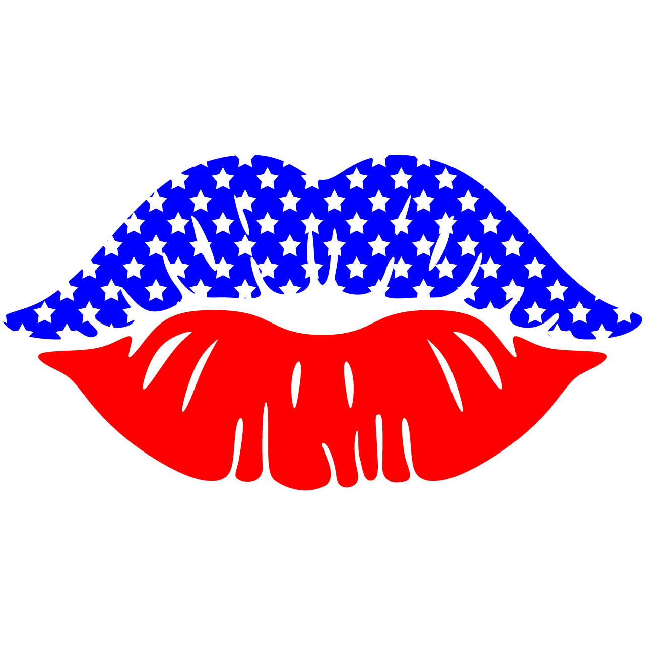 Lips Mouth American American Flag  - jnewman83 / Pixabay