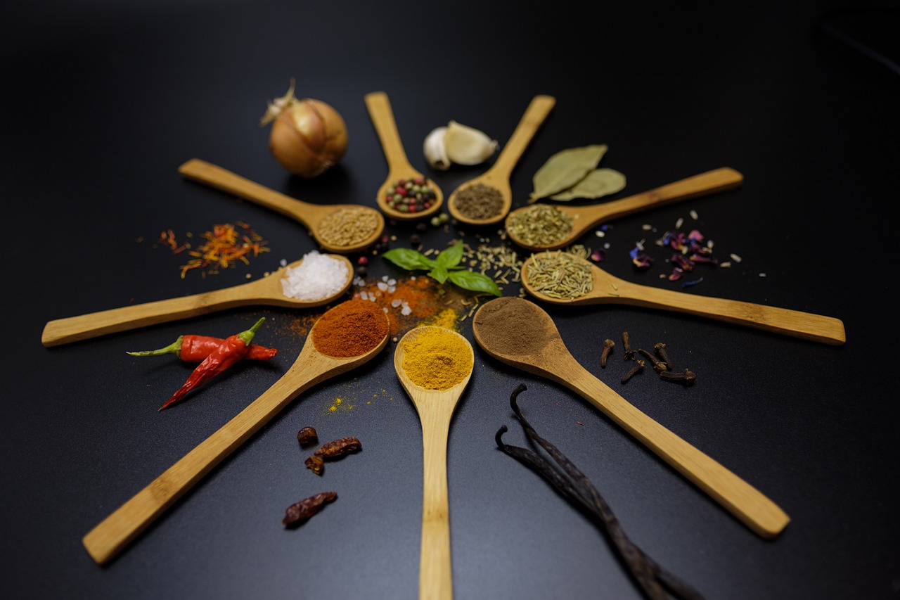 herbs spices food seasoning spoons 3811722