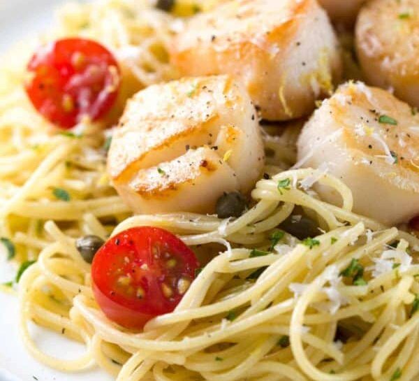 Angel Hair Pasta With Sea Scallops