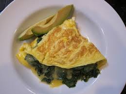 Plain Omelet With Spinach And Sour Cream
